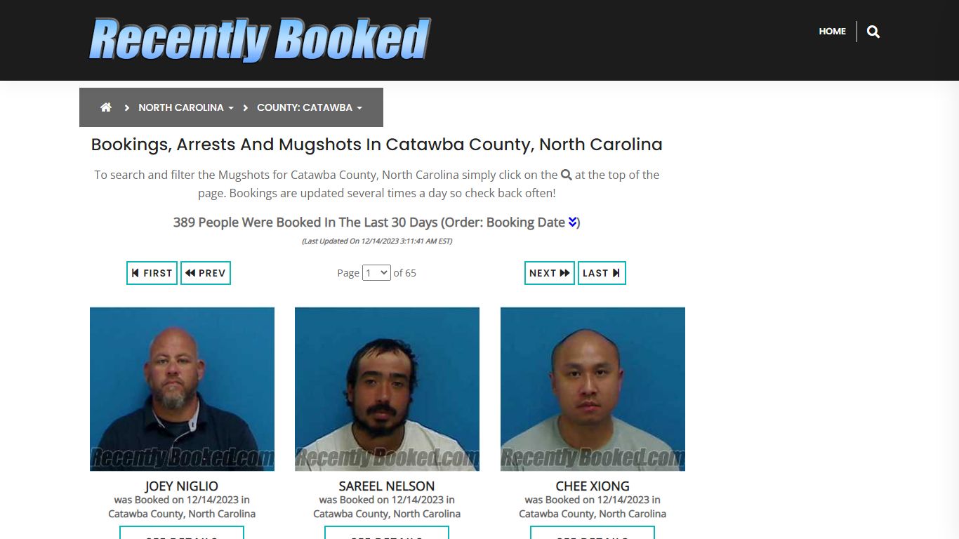 Bookings, Arrests and Mugshots in Catawba County, North Carolina